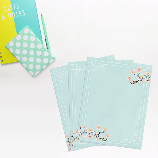 100 Floral Design Stationery Sheets for Notes or Letters