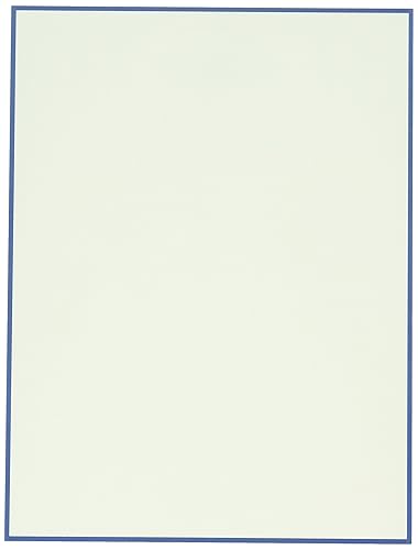 Blue-bordered ecruwhite letter sheets