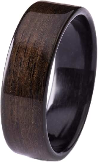 Handmade Wooden Key Ring for Tesla Model 3/Y/X/S (Black Ebony)