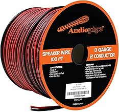 8 Gauge Speaker Zip Wire, 100 Feet, Red & Black