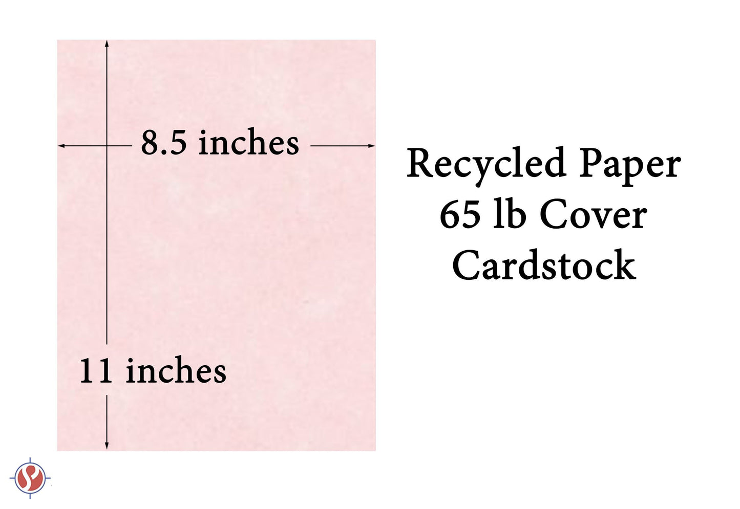 Pink Recycled Stationery Paper, 8.5x11, 50 Sheets