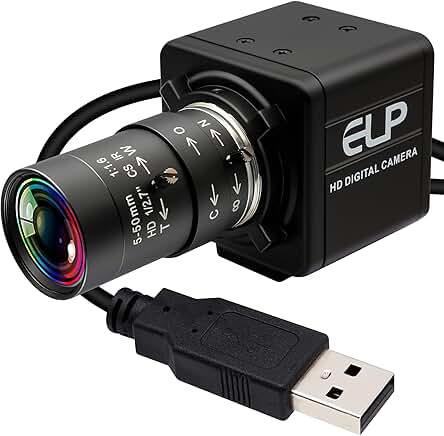 8MP USB Camera with Manual Zoom and Focus