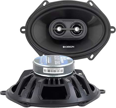 6x8 3-Way Coaxial Car Speakers, 280W, Full Range