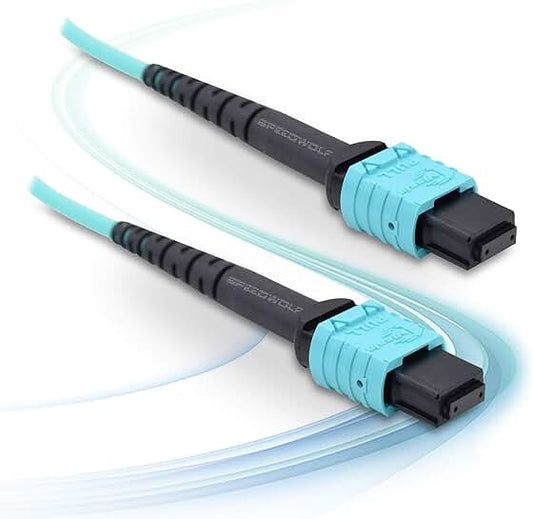 15M OM3 MPO Fiber Patch Cord for 10G and 100G Transceivers