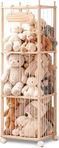 Wooden Stuffed Animal Storage and Toy Organizer