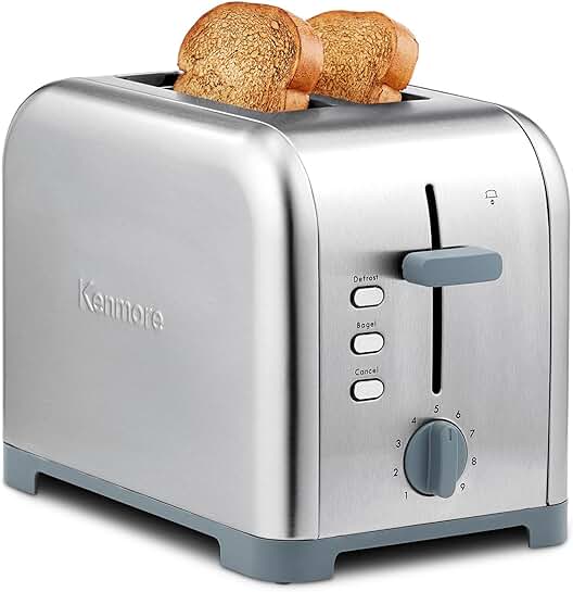 2-Slice Toaster with Wide Slots and 9 Shade Settings