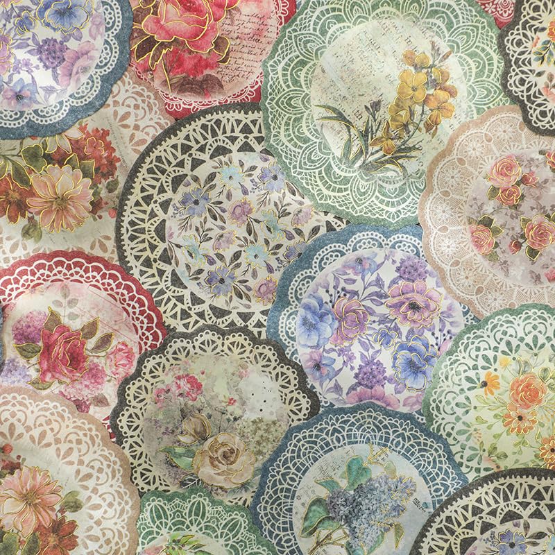 Floral Vintage Journaling Paper Set 180pcs