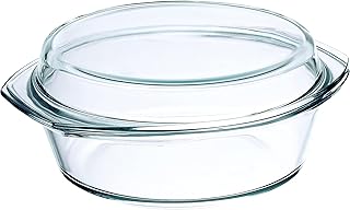 2.5 Quart Round Glass Casserole Dish with Lid