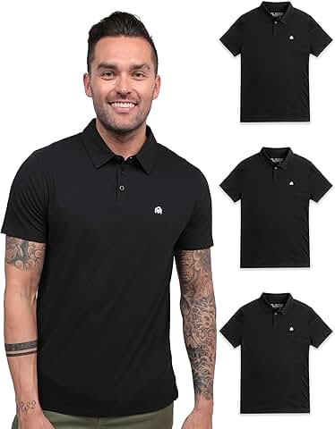 Slim Fit Short Sleeve Collared Polo Shirt for Men