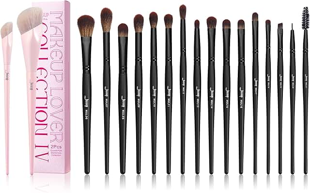 Pink Foundation and Eye Makeup Brush Set