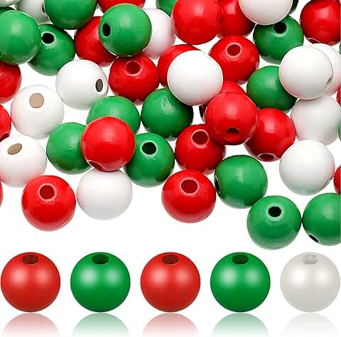 180 colorful 16mm wooden beads for crafts and decoration