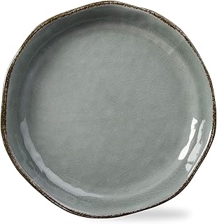 16x16 inch Cracked Glazed Melamine Wavy Edge Bowl