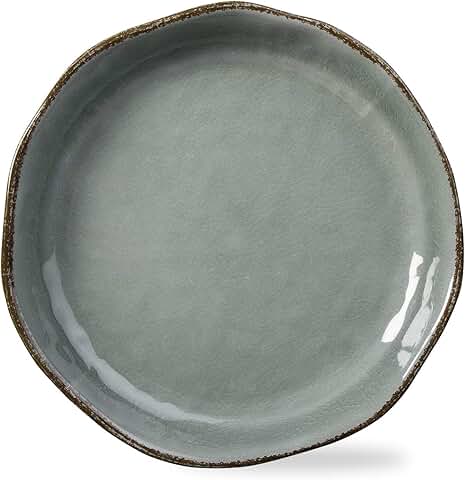 16x16 inch Cracked Glazed Melamine Wavy Edge Bowl