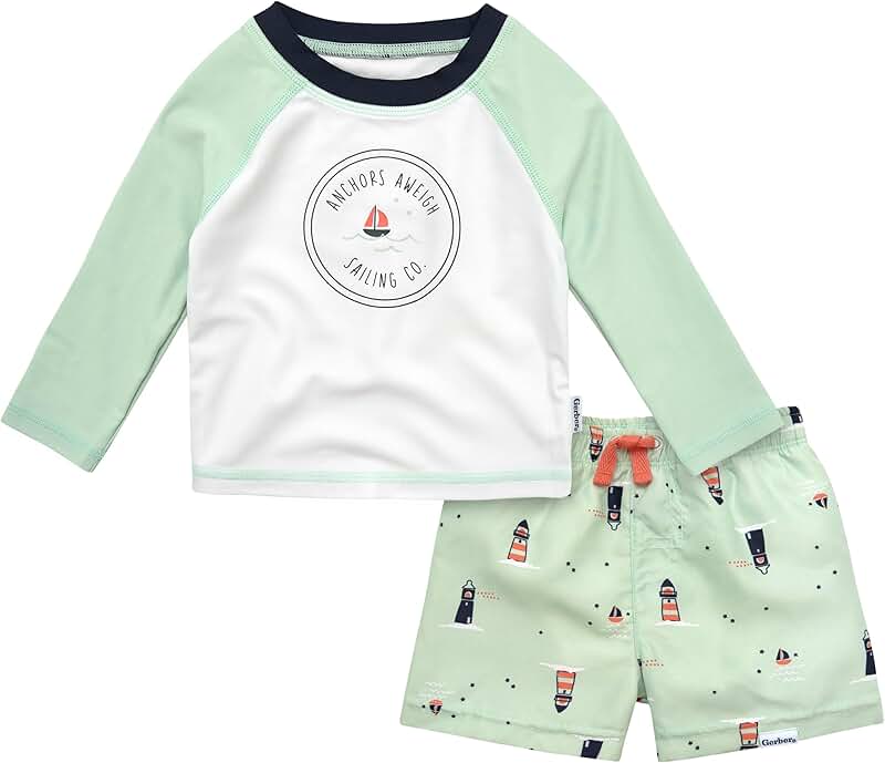 Baby Boys' Gator Rash Guard and Swim Trunks Set