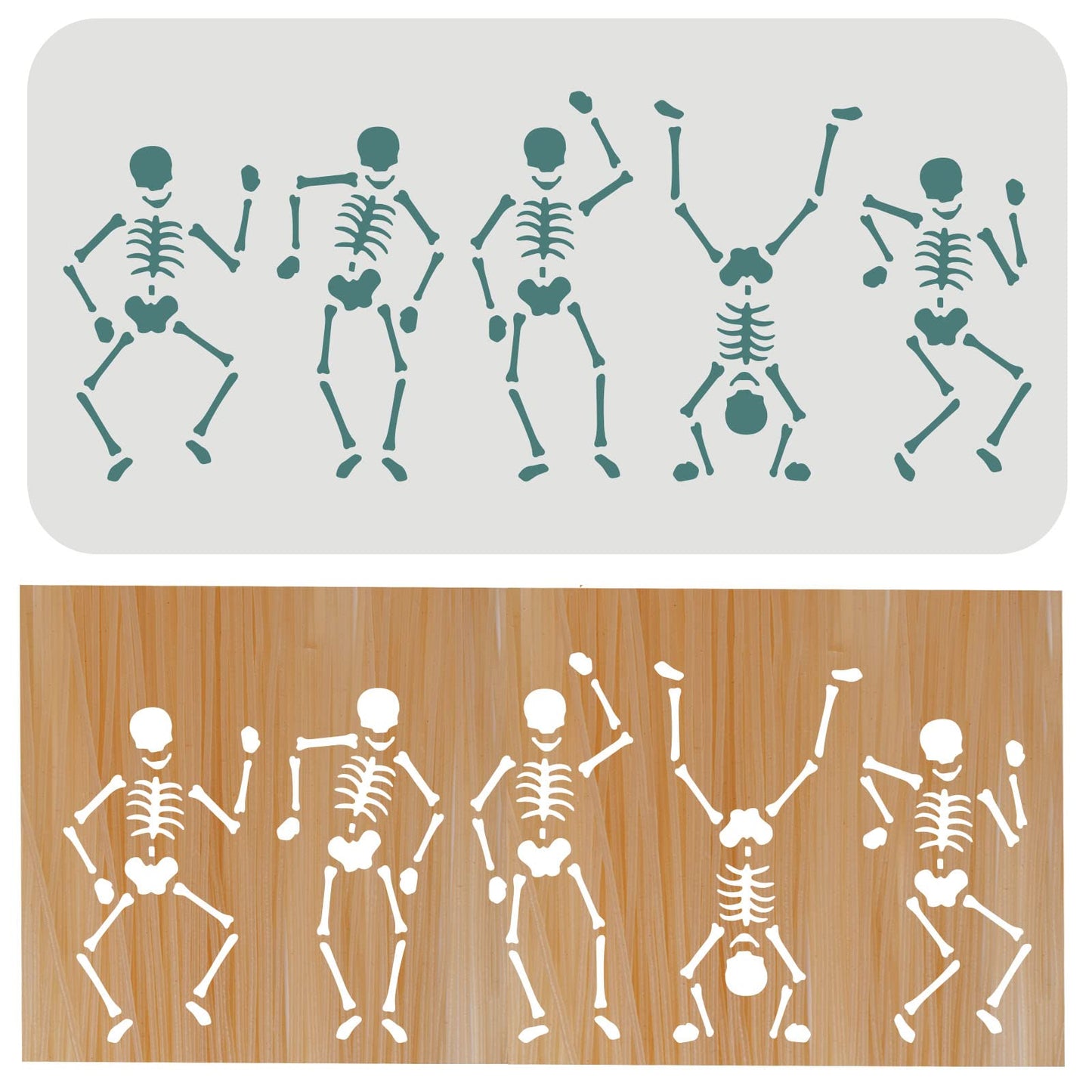 Skeleton Dancer Reusable Stencil 11.8x5.9 inch