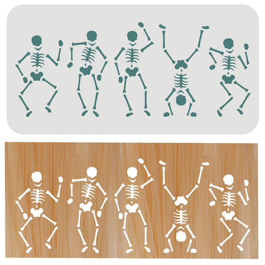 Skeleton Dancer Reusable Stencil 11.8x5.9 inch