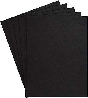 Black cardstock paper, 8.5 x 11, 100lb, 25 sheets