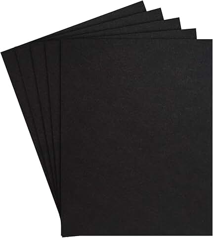 Black cardstock paper, 8.5 x 11, 100lb, 25 sheets