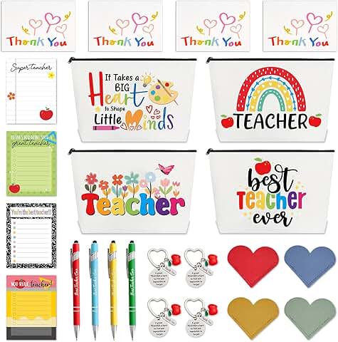 24-Piece Teacher Appreciation Gift Set with Sticky Notes and Accessories