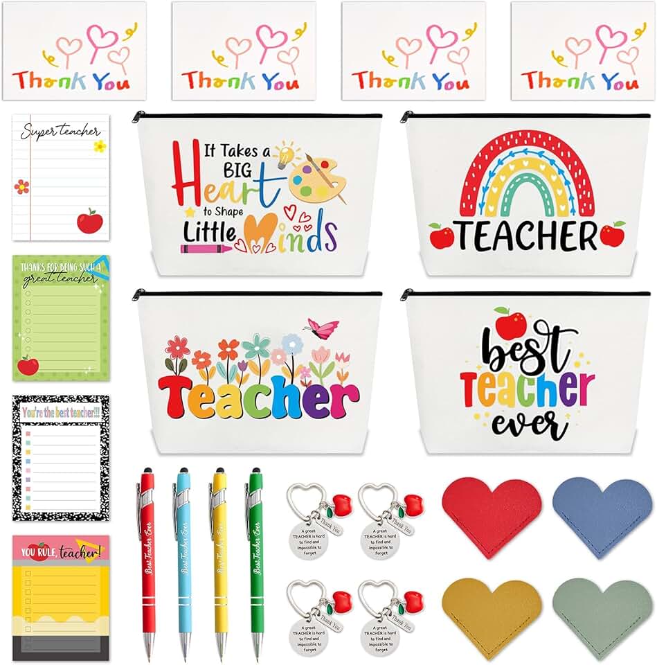 24-Piece Teacher Appreciation Gift Set with Sticky Notes and Accessories