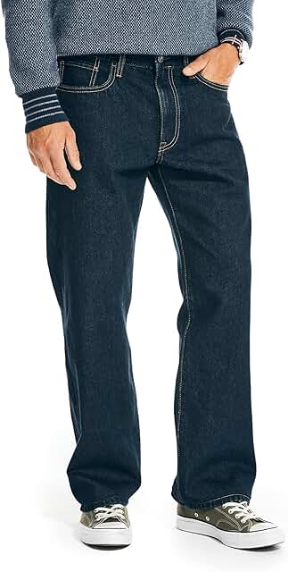 Men's Loose Fit Five Pocket Jeans