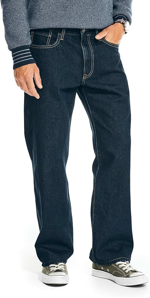 Men's Loose Fit Five Pocket Jeans