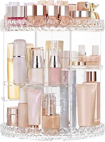 Large 360° Rotating Makeup and Perfume Organizer