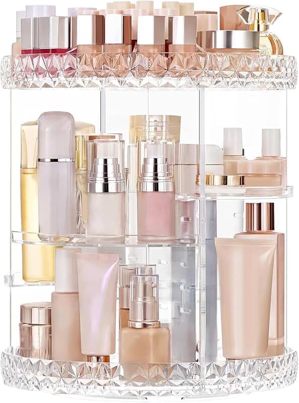 Large 360° Rotating Makeup and Perfume Organizer