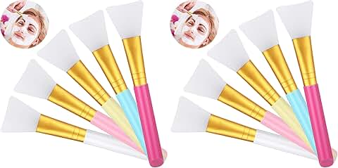 Set of 30 soft silicone face mask brushes in 5 colors