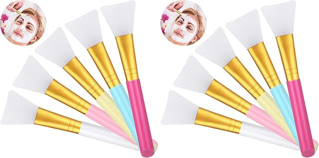 Set of 30 soft silicone face mask brushes in 5 colors