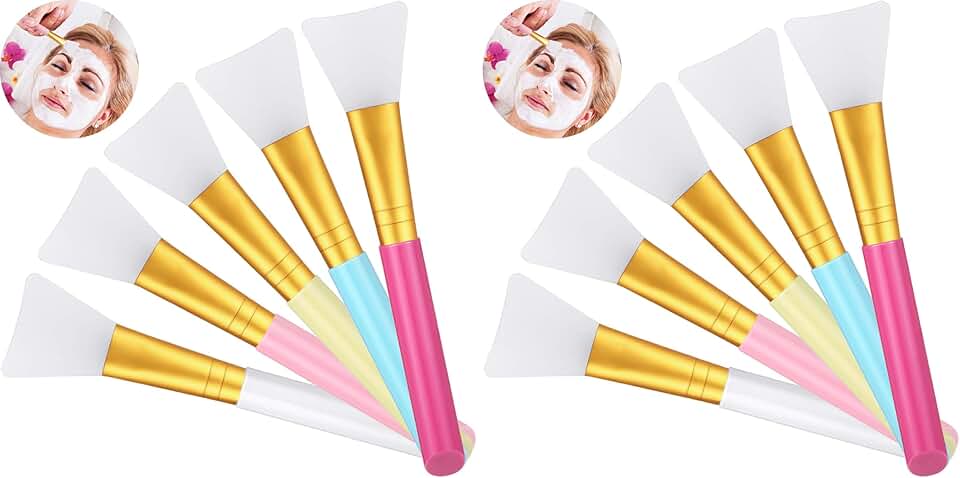Set of 30 soft silicone face mask brushes in 5 colors