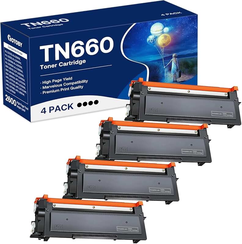 Black toner cartridge replacement, 4-pack
