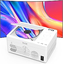 Portable 1080P Bluetooth Projector with DVD Player