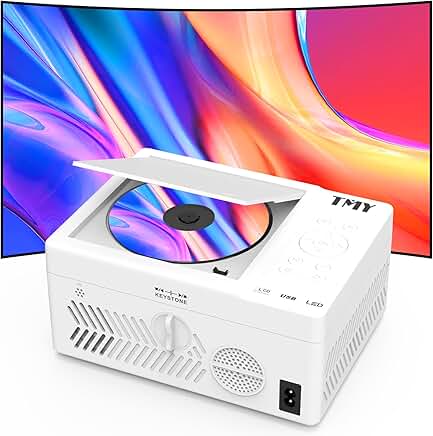 Portable 1080P Bluetooth Projector with DVD Player