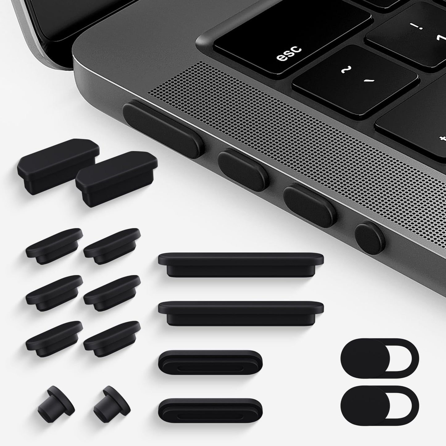 Dust Plug Covers and Webcam Covers for MacBook Pro