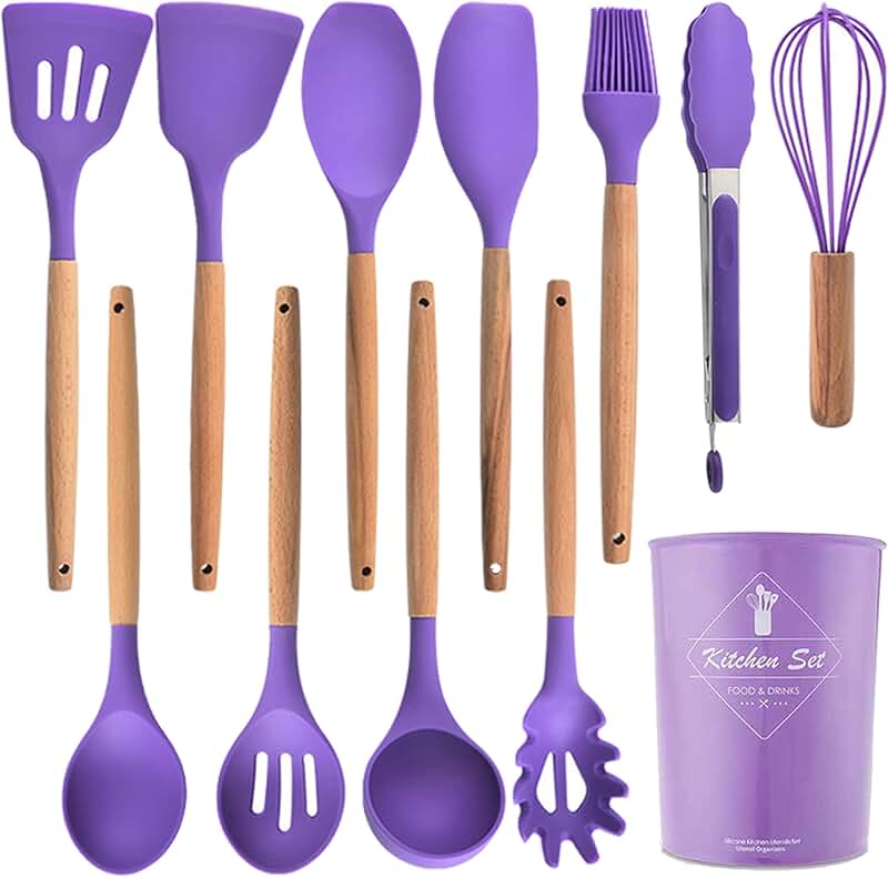 10-Piece Teak Wooden Cooking Utensil Set