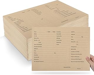 150 Pcs Printed Vehicle Deal Envelopes for Records