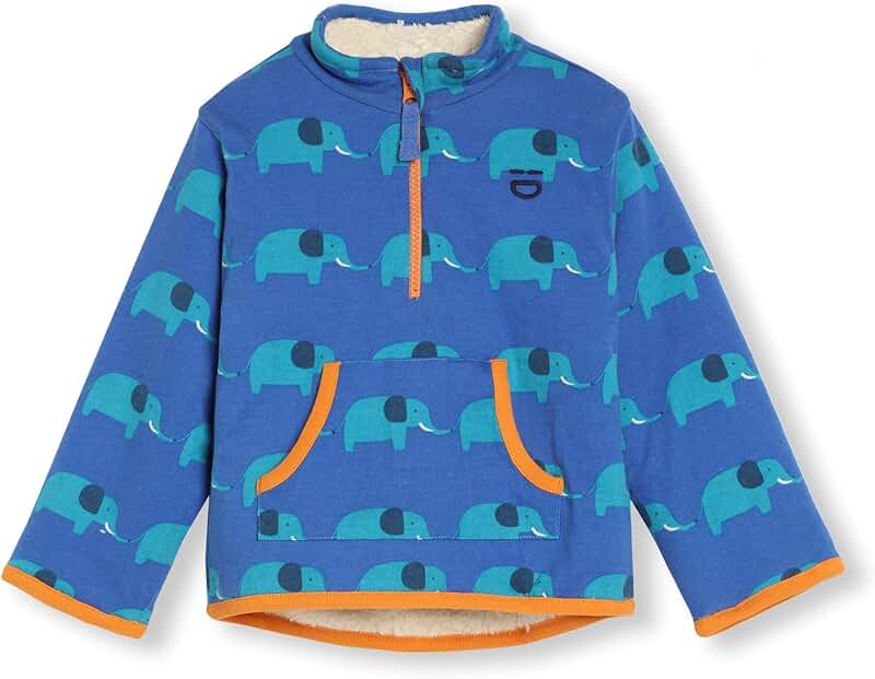 Organic cotton reversible fleece jumper for babies and toddlers