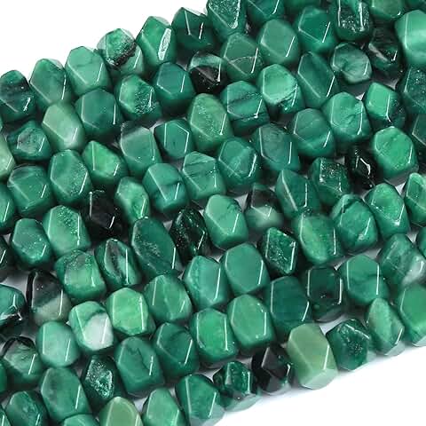 25 Green Emerald Irregular Beads for Jewelry Making