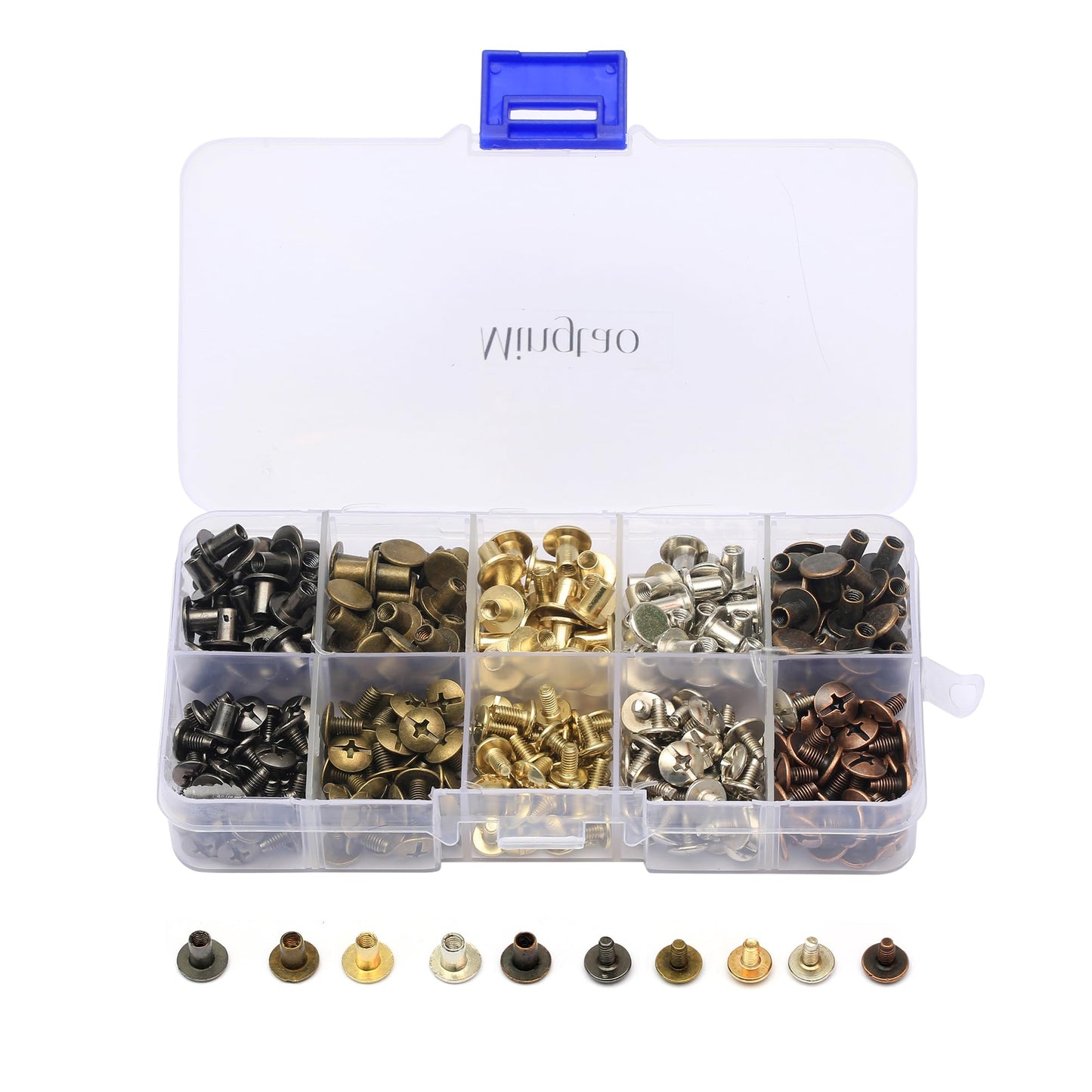 Colorful Leathercraft Chicago Screw Assortment 200 Sets