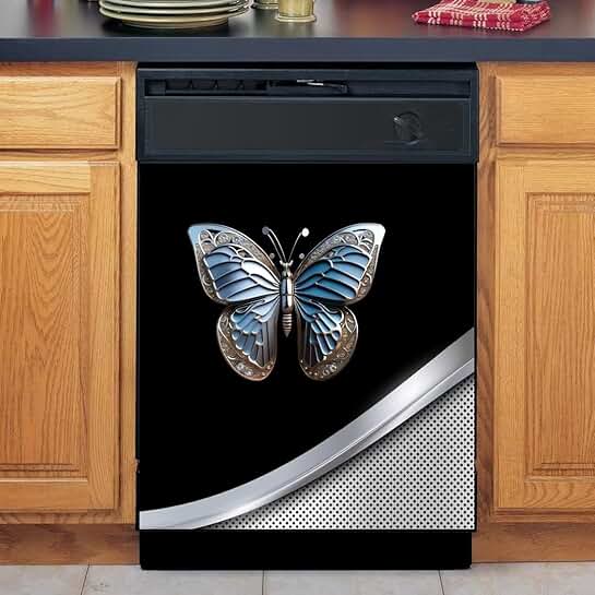 Butterfly Pattern Stainless Steel Kitchen Magnet Cover