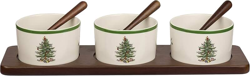 7-Piece Christmas Tree Holiday Serving Dish Set