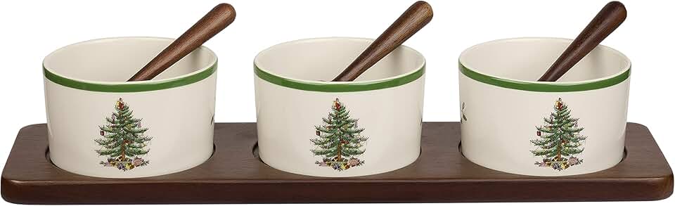 7-Piece Christmas Tree Holiday Serving Dish Set