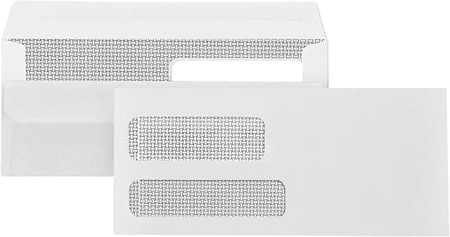 No. 9 Double Window Security Envelopes for Invoices