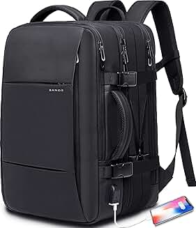 35L Water-Resistant Travel Backpack with Laptop Compartment