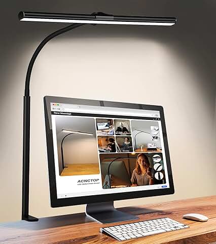 Adjustable Eye-Caring LED Desk Lamp with Flexible Gooseneck