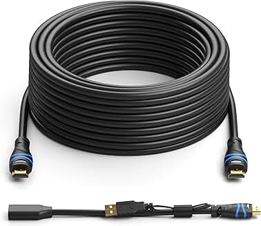 Long 4K HDMI Cable with Signal Booster, 100FT