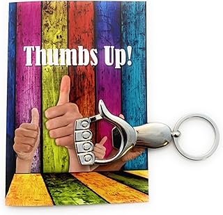 10 Bulk Thumbs Up Appreciation Cards and Keychains