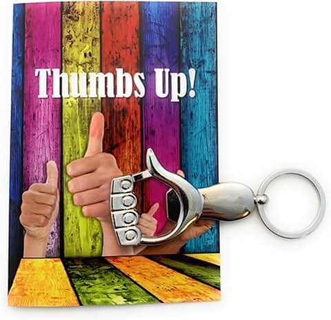 10 Bulk Thumbs Up Appreciation Cards and Keychains