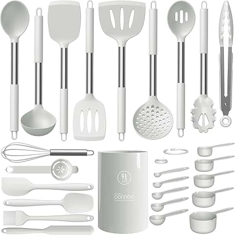 18-Piece Heat-Resistant Silicone Kitchen Utensil Set